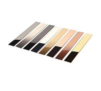 Moulures de finition métallisées à finition brossé Moldura Decorativa De Pared Autoadhesiva Acero Inoxidable 201, Multicolor, 5-50Mx1-5CM(Mirror-black,30mx2.5cm)