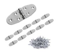 MOUMOUTEN Bisagra para puerta plegable, parte superior plana y abierta de acero inoxidable 304 sin junta, bisagra de esquina redonda mesa plegable, accesorios para muebles ([40 * 120 * 2,5])