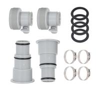 MOUMOUTEN Juego de adaptadores para Manguera de Piscina, Abrazadera roscada de PVC para Bombas de Filtro de 1,25 "y 1,5", 4 Uds.
