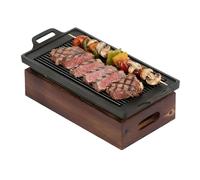 MOUMOUTEN Parrilla Para Barbacoa, Parrilla Para Barbacoa De Estilo Japonés, Bandeja Para Hornear Barbacoa Multifunción Placa Para Barbacoa De Aleación De Aluminio Antiadherente Sin Humo, Parrilla Para