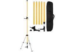 Mountlaser Nivel Láser Telescópico con Trípode, 3.7M con Soporte de 1/4" por 20" para Rotativo y Lineal, Tuerca Adaptadora 5/8"-11 Incluida