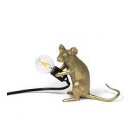 Mouse Mac Sentado Lámpara de Mesa Oro