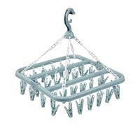 Moxeupon Tendedero para Calcetines, Tendedero Plegable Colgador Viento, Tendedero para Ropa Interior Ropa Bebé Artículos Lavandería Pequeños, Tendedero con 32 Clips
