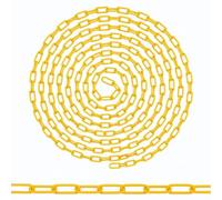 Moxweyeni Cadena de seguridad de acero recubierto amarillo grado 30 de 0.6 | Cadena de bobina de acero al carbono a prueba para remolque, maderas, agricultura, columpio, valla, puerta