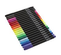 MP PIROL Juego De 20 Rotuladores Textiles Permanentes y Lavables a Máquina Se Secan Rápido No Son Tóxicos Con Punta Fina Perfectos Para Camisetas Zapatos Bolsas Papel Con Estuche De Tela De Regalo