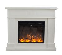 Mpc Camino Lipari Chimenea De Suelo Con Marco y Quemador Electrico 1500w Chimenea Electrica Blanca Completa Con Insertable Electrico 1500 w Efecto De Llama Realisitc y Marco De Madera Mdf White Xl