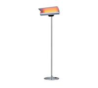 MPC – Calefactor de pie Estepona 2000 W gris, curva reflectante ajustable, mando a distancia, IP65