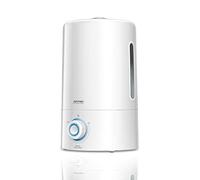 MPM MNP-03 Humidificador Ultrasónico Silencioso, Aceites Esenciales, 300 ml/h, Grande, 5 litros, Filtro de Cerámica, 30 m², 50 Horas, Eléctrico, Blanco