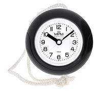 MPM Quality Reloj de baño de plástico de diseño, Movimiento de Cuarzo, Resistente al Agua 3-5 ATM, Color Negro, diámetro de 135 mm, Adecuado también para Exteriores y como Reloj de baño, Piscina,