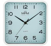 MPM Quality Reloj de Pared, Cristal de plástico, Azul Claro, 220 x 220 x 40 mm