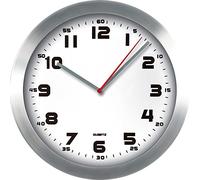MPM Quality Reloj de Pared de Metal, diseño Moderno, Paso de Metal y Cristal, 1 Pila AA, 295 x 295 x 43 mm