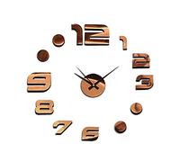 MPM Quality Reloj de Pared de plástico de Color Oro Rosa con diseño Transparente, Movimiento de Cuarzo con Motor Paso a Paso, Bonita decoración como Reloj de Cocina o Reloj de Pared para Sala de