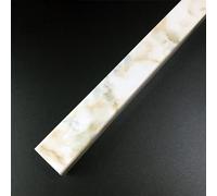 MPOWRX Tira de Umbral Protector de Borde de Grano de Mármol, Barra de Transición Sólida, Barra de Umbral Detiene el Flujo de Agua(Style B,Length: 80 cm)