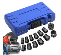 Mppchhn Juego de Extractor de Tornillos Easy Out - Herramienta De Extracción Con Estuche De Almacenamiento Juego De 13 - Herramienta Antideslizante Para Taller Mecánico Extracción De Ruedas