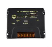 MPPT Controlador de carga solar 10 A 20 A 30 A adaptable 12 V 24 V identificación automática, para luz de calle sistema inteligente de carga ABS+RoHS (20 A)
