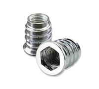 Mprofi MT® 20 Piezas | Tuercas para Madera M10 X 20mm | Manguitos de Inserción | Tuercas Hexagonales Internas | Tuerca de Inserción para Muebles de Madera | Manguitos Roscados | De Acero Galvanizado