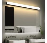 MQDLJSE Aplique de Pared LED para Espejo de baño, IP44, Resistente al Agua, para Armario, tocador, afeitadora, 3000K/6500K, para Ducha, Dormitorio, Sala de Estar, Hotel (luz cálida Negra,