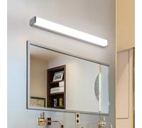 MQDLJSE Aplique de Pared LED para Espejo de baño, IP44, Resistente al Agua, para tocador, afeitadora, 3000K/6500K, para Ducha, Dormitorio, Sala de Estar, Hotel (luz Blanca Plateada, 70 cm)