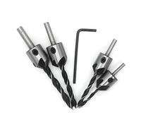 MQXFCZUX 3PC 5MM 7MM 10MM High Speed Steel Countersink Drill Bit Set Counter Sink Bit for Wood Woodworking Carpentry Reamer With Hex Key Wrench MQXFCZUX