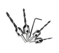 MQXFCZUX 7PC 3 4 5 6 7 8 10mm HSS Countersink Drill Bit Set High Carbon Steel Round Shank Chamfer Knife Drill Wood Plate Hole Openger Woodworking Tools MQXFCZUX