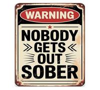 MQXFCZUX Funny Garage Bar Sign Humorous Cheers All Night Metal Tin Sign for Man Cave Pub Party Room Novelty Wall Decor 8 X 12 in