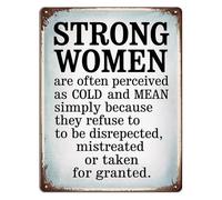 MQXFCZUX Girl Boss Quote Sign Empowering Women Metal Tin Sign for Home Office Desk Bedroom Wall Decor Inspirational Strong 8 X 12 in