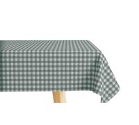 Mr. Hule | Mantel Vichy 375x140 cm Resinado Antimanchas e Impermeable de Loneta de Algodón | Mantel Vichy Verde Resistente y Fácil de Limpiar, Ideal para Cocina y Comedor y Corte a Medida