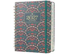 Mr. Pen - Agenda 2027, calendario semanal y mensual para mujeres, jardín de caprichos, agenda de planificación de tapa dura, encuadernado en espiral, bolsillo interior, 16 x 21,6 cm