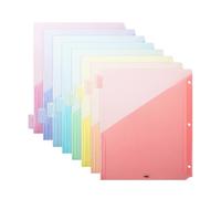 Mr. Pen - Divisores de carpeta con bolsillos y pestañas, 8 pestañas, colores pastel, separadores para carpeta de 3 anillos con bolsillos, divisores de bolsillo para carpeta de 3 anillos con pestañas,