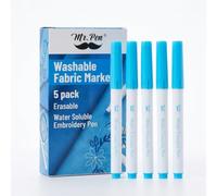 Mr. Pen - Marcadores de tela lavables para costura, paquete de 5, color azul