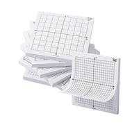 Mr. Pen - Notas adhesivas gráficas, 3 x 3 pulgadas, 6 blocs, 50 hojas/bloc, 300 hojas, 6 diseños de cuadrícula, blanco, notas cuadradas de papel cuadriculado, bloc de notas adhesivas para matemáticas