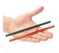 Mr. Pen - Regla de escala arquitectónica pequeña, aluminio, 6 pulgadas, paquete de 2, verde y naranja, regla de tamaño de bolsillo, regla triangular, juego de reglas de metal, regla de escala de