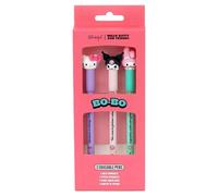 MR SET 3 BOLIS BORRABLES BO-BO HELLO KITTY MY MELODY Y KUROMI HELLO KITTY 10x2x21 Cms.