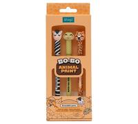 MR SET DE 3 BOLIGRAFO BORRABLES BO-BO SNAKE LEOPARD AND ZEBRA BO-BO 10x2x21 Cms.