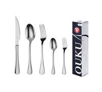 Mr.Spoon Serie Liso Juego de 60 o 72 piezas cubiertos,Acero Inoxidable18/0,Plateado,Económico y funcional,Incluye cuchillo de carne o mesa,tenedor,cuchara,cucharilla,etc.Mango monobloque,Apto para