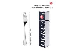 Mr.Spoon Serie Liso Set 12 Piezas Cubiertos Acero Inoxidable 18/0 Plata - Cuchillo de Carne, Tenedor, Cuchara de Sopa, Postre y Café - Cubertería Moderna Resistente Apta Lavavajillas para Cocina Hogar
