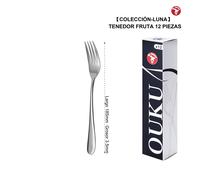Mr.Spoon Serie Luna Cubiertos Premium Acero Inoxidable 18/10 Plata, Alta Calidad, Apto para Lavavajillas, Cubiertos Individuales con Múltiples Opciones: Cuchillo, Tenedor, Cuchara, Postre, Fruta y Caf