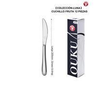 Mr.Spoon Serie Luna Cubiertos Premium Acero Inoxidable 18/10 Plata, Alta Calidad, Apto para Lavavajillas, Cubiertos Individuales con Múltiples Opciones: Cuchillo, Tenedor, Cuchara, Postre, Fruta y Caf
