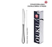 Mr.Spoon Serie Luna Cubiertos Premium Acero Inoxidable 18/10 Plata, Alta Calidad, Apto para Lavavajillas, Cubiertos Individuales con Múltiples Opciones: Cuchillo, Tenedor, Cuchara, Postre, Fruta y Caf