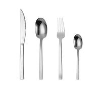 Mr.Spoon Serie Pala Juego de 24 o 48 piezas cubiertos,Acero Inoxidable 18/0,Económico y funcional,Incluye cuchillo de carne o mesa,tenedor,cuchara,cucharilla,Mango monobloque,Apto para