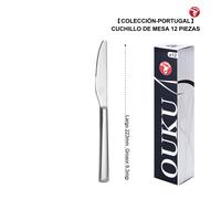 Mr.Spoon Serie Portugal Cubiertos Premium Acero Inoxidable 18/8 Plata, Alta Calidad, Apto para Lavavajillas, Cubiertos Individuales con Múltiples Opciones: Cuchillo, Tenedor, Cuchara, Postre, Fruta y