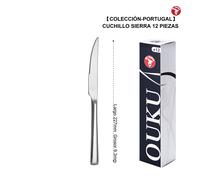 Mr.Spoon Serie Portugal Cubiertos Premium Acero Inoxidable 18/8 Plata, Alta Calidad, Apto para Lavavajillas, Cubiertos Individuales con Múltiples Opciones: Cuchillo, Tenedor, Cuchara, Postre, Fruta y