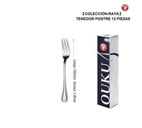 Mr.Spoon Serie Raya Set 12 Piezas Cubiertos Acero Inoxidable 18/0 Plata - Cuchillo de Carne, Tenedor, Cuchara de Sopa, Postre y Café - Cubertería Moderna Resistente Apta Lavavajillas para Cocina Hogar