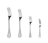 Mr.Spoon Serie Raya Tenedores de 12, 48 o 120 piezas, Acero inox18/0,Económico y funcional,Tenedor mesa 200mm,tenedor fruta 175mm,tenedor postre y aperitivo 150mm/135mm,Mango monobloque,Apto para