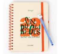 Mr. Wonderful - Agenda Anual Office 2026 Vista Semanal + Bolígrafo Bobo Borrable - Sin reglas, solo actitud