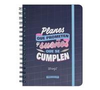 Mr.Wonderful - Agenda Wonder 2024-25 Semanal - Planes que prometen y sueños que se cumplen - Agenda Escolar con Organización Semanal