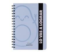 Mr.Wonderful Agenda Wonder 2024 Semanal, azul, Lo vas a lograr, 22,1 x 2,1 x 15,6