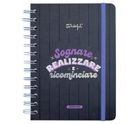Mr. Wonderful Agenda Wonder pequeña 2025 semanal - Soñar, realizar y empezar de nuevo - Incluye 8 hojas de pegatinas y frases diarias