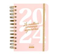 Mr.Wonderful - Agenda Wonder pequeño formato 2024 diario - Lo mejor comienza hoy 22,1 x 2,1 x 15,6