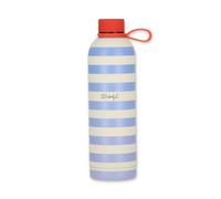 Mr.Wonderful - Botella térmica rayas azules y beige - Walking on sunshine - Botella térmica realizada en acero inoxidable 304 de doble capa - Capacidad: 750 ml